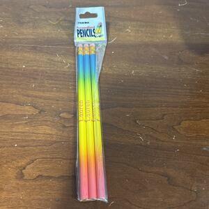 90s Stravina Personalized Pencils Name Lauren New Unused Lot Of 3 Colorful